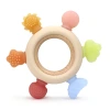 The new cross-border baby teething toy is a chewable silicone soothing and biting fun toy for babies to teething with six fingers Item Picture